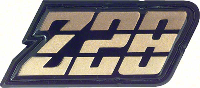 1980-81 Camaro "Z28" Gold Fuel Door Emblem 
