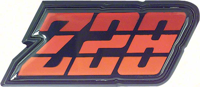 1980-81 Camaro "Z28" Red Fuel Door Emblem 