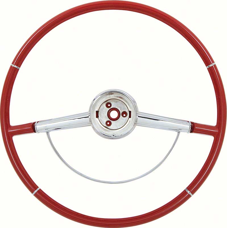 1964 Impala Red Steering Wheel With Horn Ring 