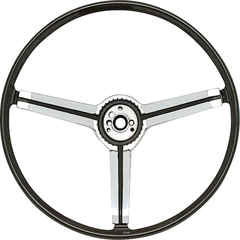1967 Z87 Deluxe Steering Wheel with Spokes and Polished Chrome Spider Insert 