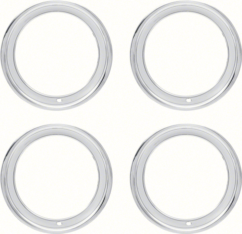 15" Stainless Steel 3" Deep Rally Wheeltrim Ring Set 