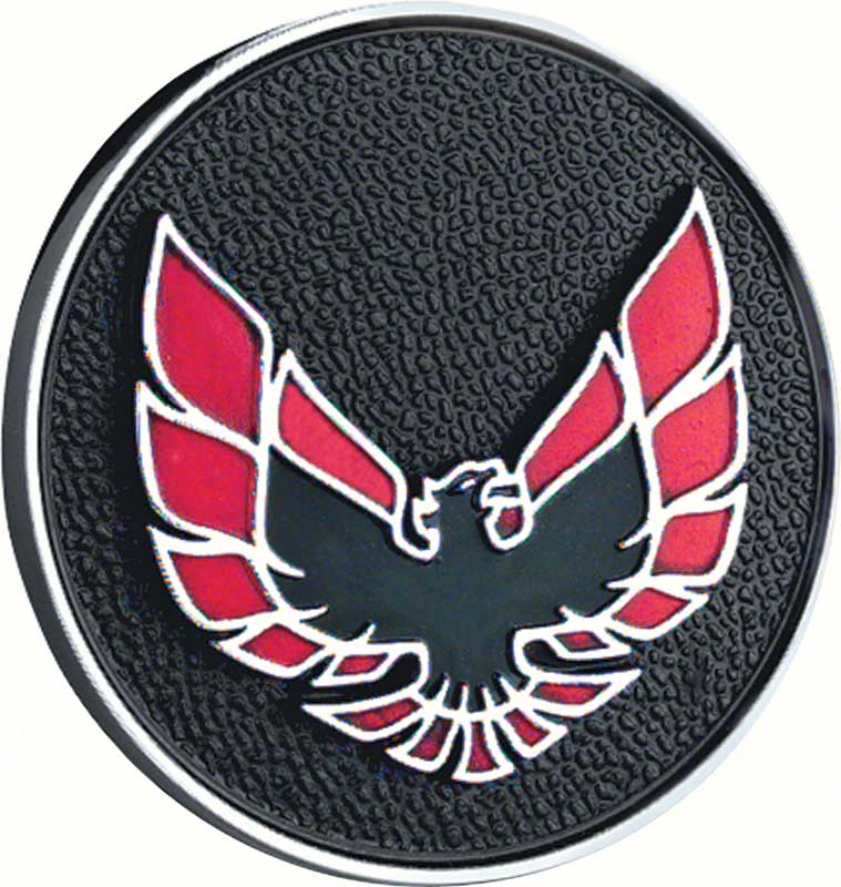 70-81 Firebird Window Handle Emblem Black/Red 