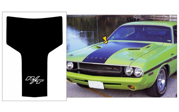 1970 1971 Dodge Challenger R/T Hood Blackout Stripe Comes with R/T Logo