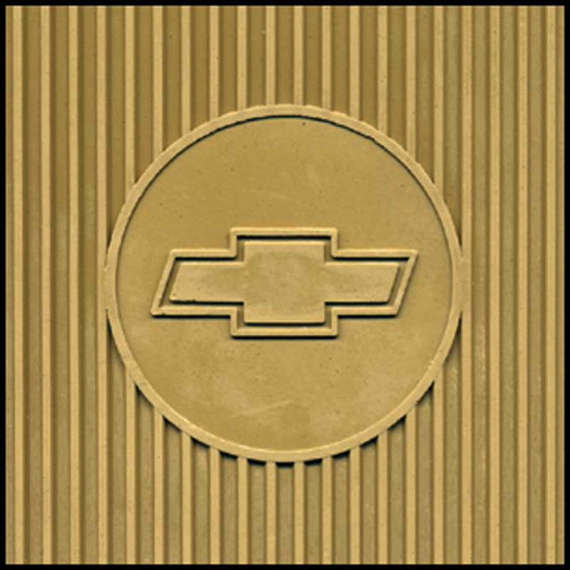 1967-69 Camaro, 68-74 Nova4 Piece Gold Rubber Bow Tie Floor Mat Set 