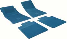 1967-69 Camaro, 68-74 Nova4 Piece Medium Blue Rubber Bow Tie Floor Mat Set 