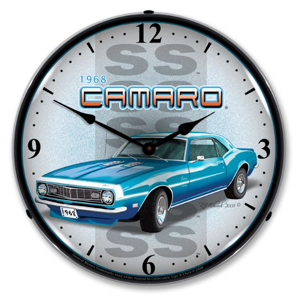 1968-1968 Chevrolet Camaro LED Clock. SS