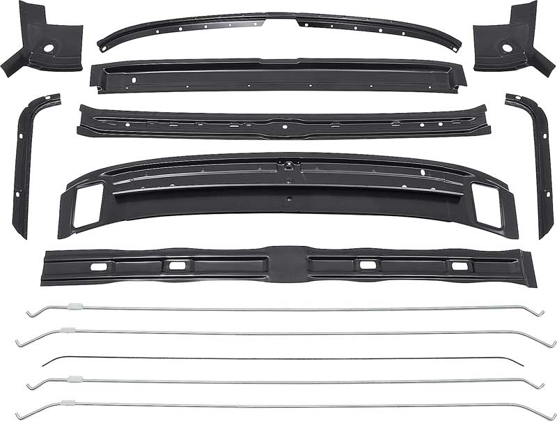 1969 Camaro / Firebird 14 Piece Inner Roof Panel Brace Set with EDP Coating 