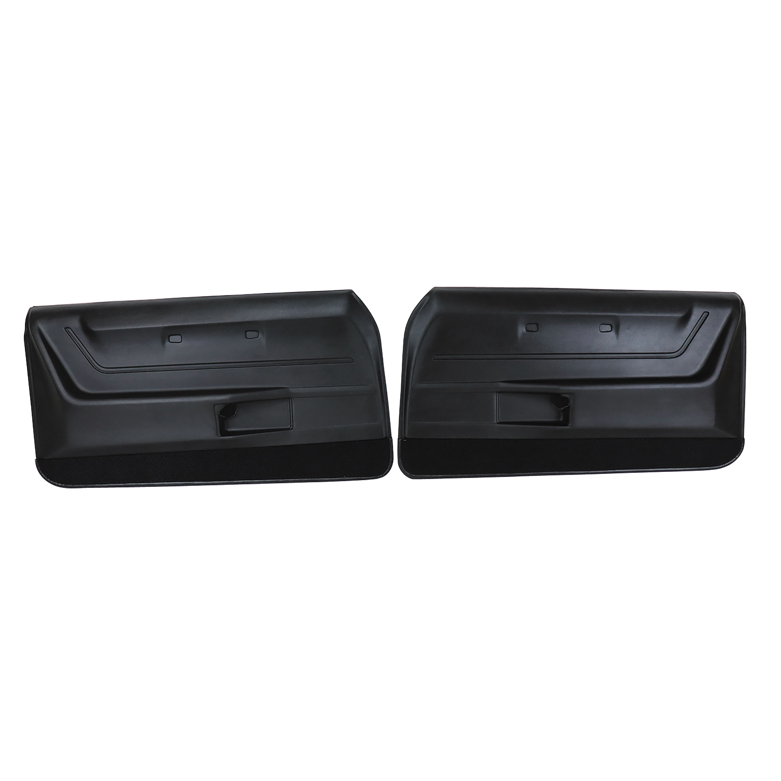 1968-1969 Chevrolet Camaro Door Panels - Black - Deluxe W/O Trim - Pair