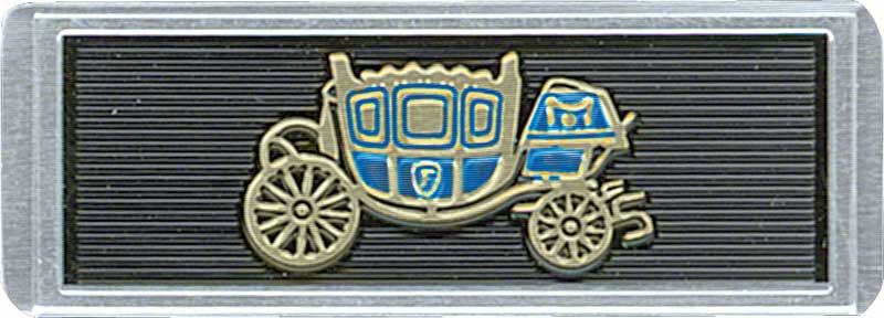 1965-66 Fisher Coach Seat Belt Buckle Emblem 