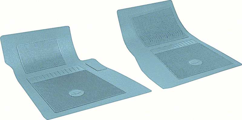 Chevrolet 2 Piece Light Blue Front Floor Mat Set With Bow Tie 