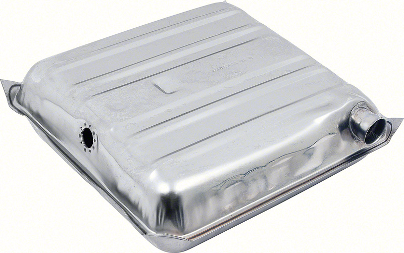 1955-56 Chev Pass Cars (Ex Wgn) - Fuel Tank 16 Gal W/Square Corners; W/O Vent Tube - Stainless Steel 