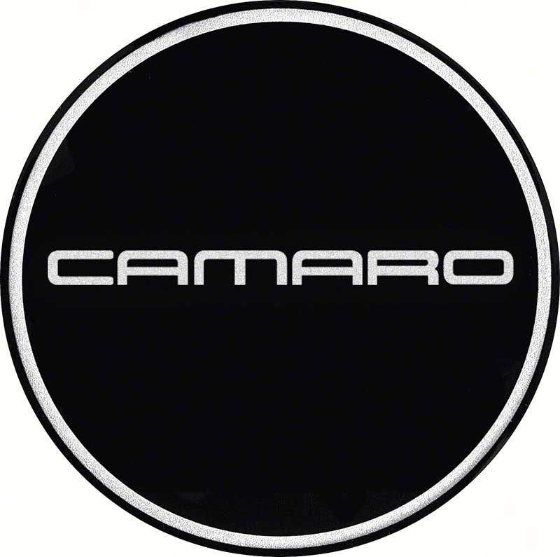 GTA Wheel Center Cap Emblem Camaro 2-1/8" Chrome Logo/Black Background 