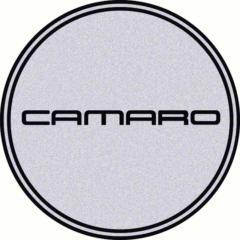 GTA Wheel Center Cap Emblem Camaro 2-1/8" Black Logo/Silver Background 
