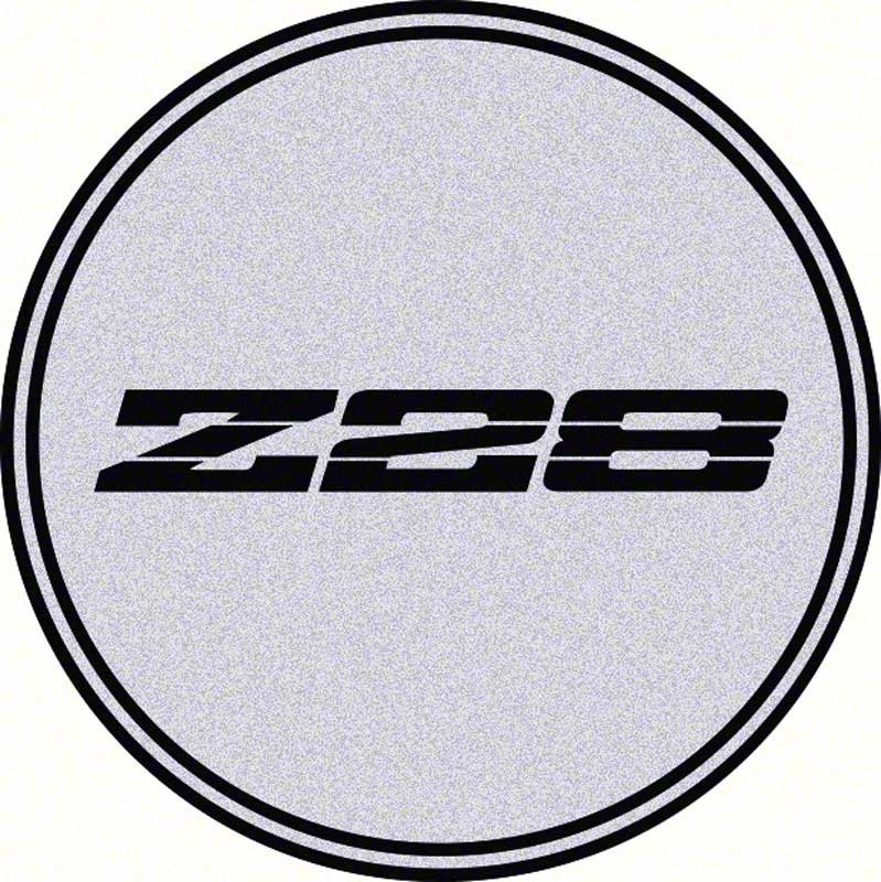 GTA Wheel Center Cap Emblem Z28 2-1/8" Black Logo/Silver Background 