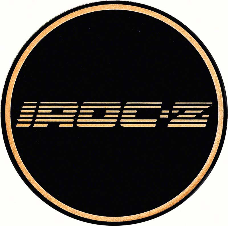 GTA Wheel Center Cap Emblem Iroc-Z 2-1/8" Gold Logo/Black Background 