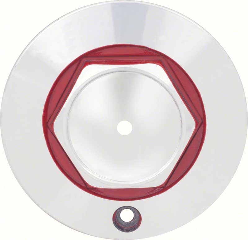Center Cap W/ Red accents For R15 5-Spoke Aluminum Wheel 