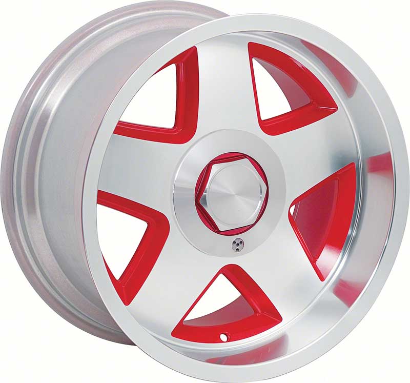 1982-02 Camaro Firebird R15 Style 17" X 9.5" 5-Spoke Aluminum Wheel Set - Red 