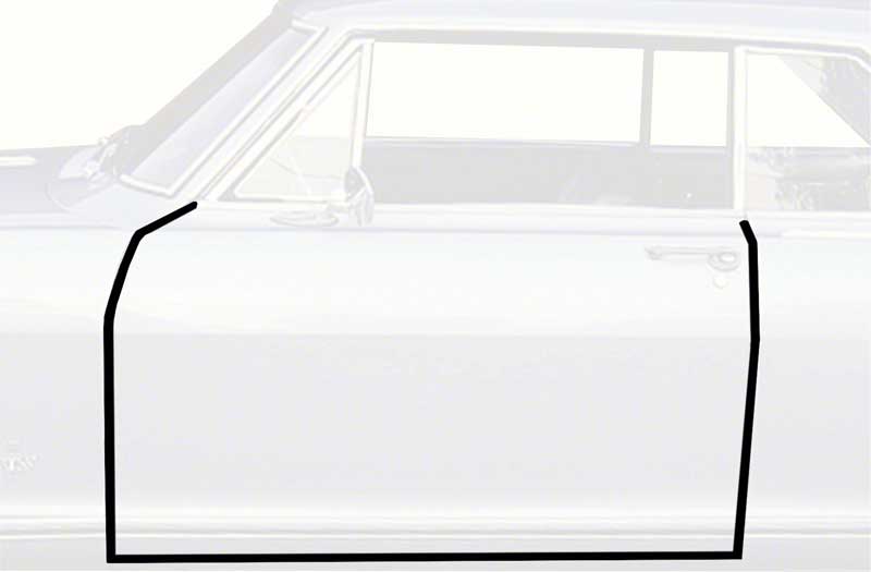 1962-67 Chevy II / Nova 2 Door Hardtop And Convertible Frame Weatherstrip 