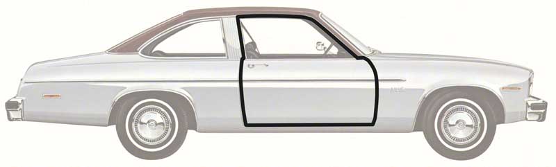 1973-79 Nova 2 Door Coupe Door Frame Weatherstrips 