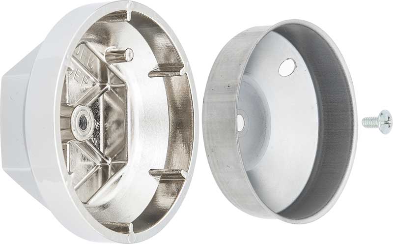 Hex Style 2 Piece Chrome Wheel Center Cap for Alloy Wheel with 2-1/2" Center Bore 
