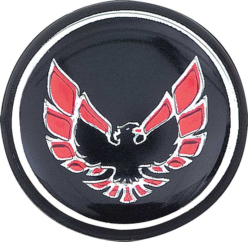 1976-81 Firebird Shift Button Emblem-Black With Red 