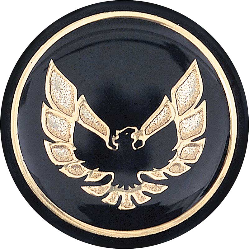 1976-81 Firebird Shift Button Emblem-Black With Gold 