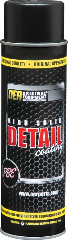 Flat Black High Solids Detail Coating 20 Oz Aerosol Can 