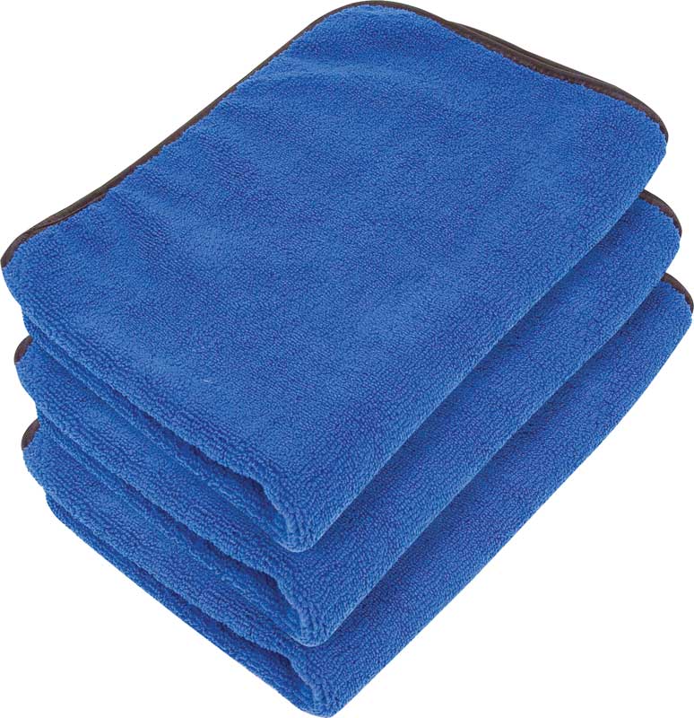 Blue Monster Microfiber Towels - 16" X 16" (3 Pack) 
