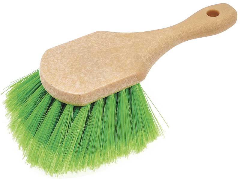 Wash Brush Soft Bristles 8" Handle Green 
