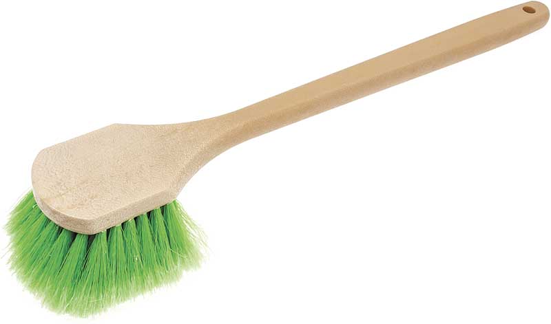 Wash Brush Soft Bristles Straight Head 18" Handle Green 