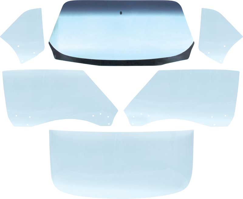 1968-69 Camaro / Firebird Coupe 6 Piece Clear Glass Kit 