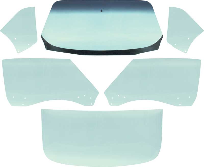 1968-69 Camaro / Firebird Coupe 6 Piece Tinted Glass Kit 