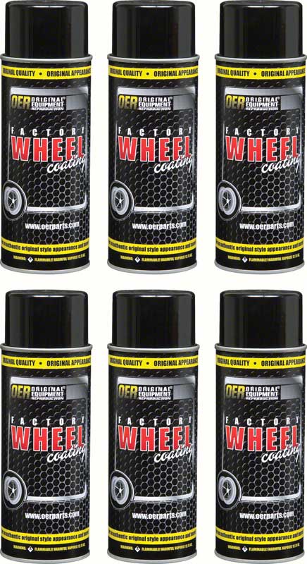 Charcoal Gray Metallic  "Factory Wheel Coating"Wheel Paint Case of 6- 16 Oz Cans 