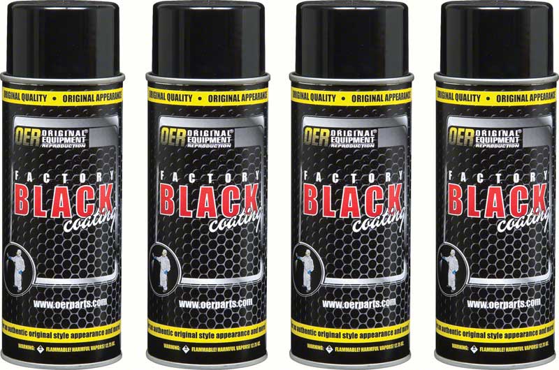 Factory Black Coatings Set of Four 16 Oz Aerosol Cans 