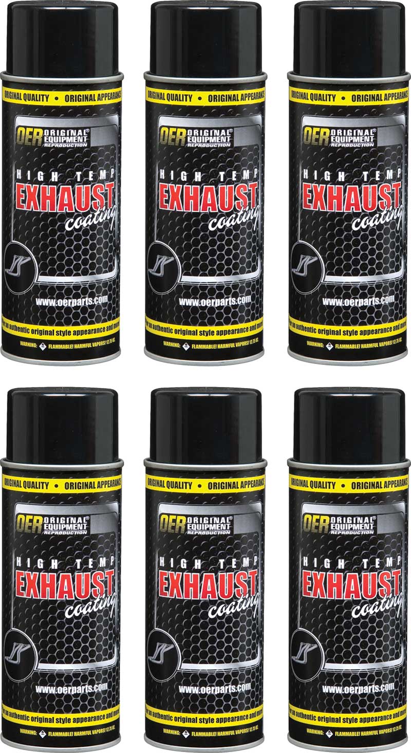 Black Hi-Temp Exhaust Coating Case of 6- 16 Oz Aerosol Cans 