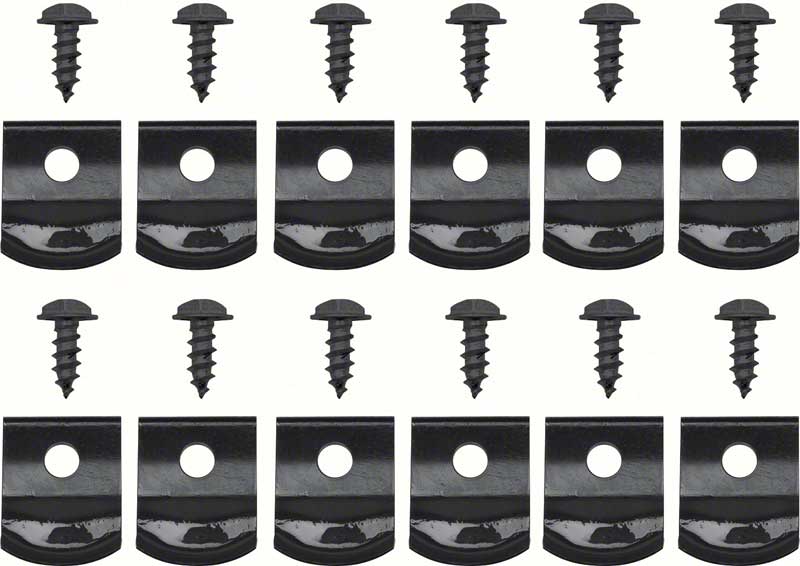 Rocker Molding Clip Set With Screws (12) 