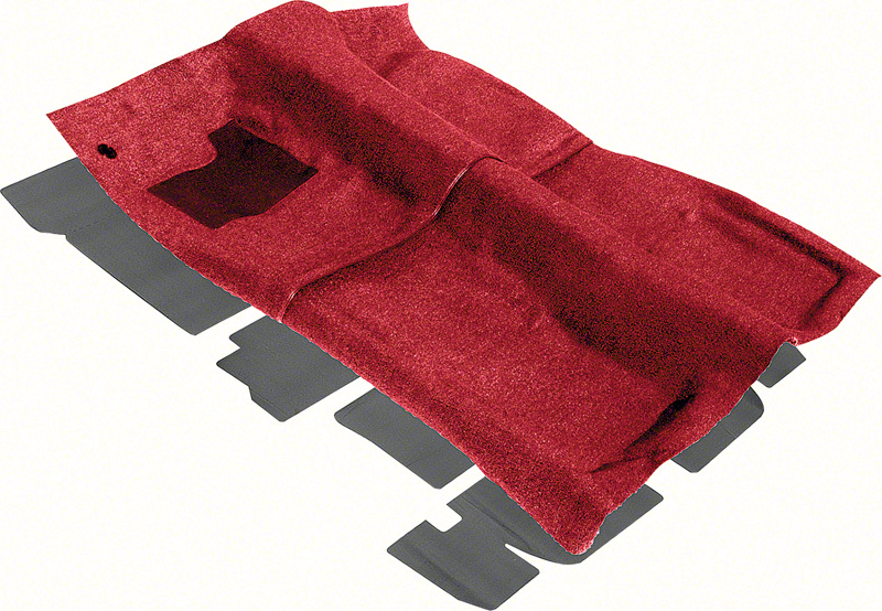 1967-69 F-Body Red Molded Loop Carpet/Underlay Set 