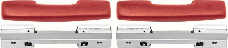 1965-67 Nova, 1967 Camaro / Firebird Red Standard Front Arm Rest Kit 