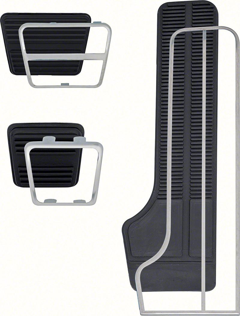 1970-71 Camaro Z28 with Drum Brakes and Manual Transmission Pedal Pad Kit 