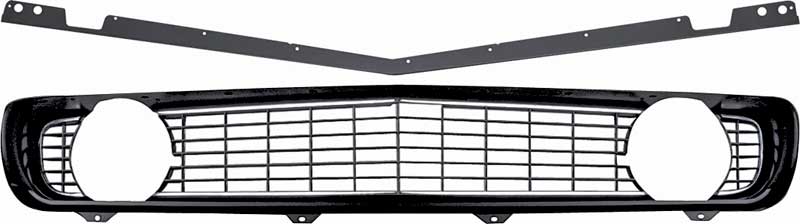 1969 Camaro Restorer's Choice&trade; Standard Black Grill Kit without Headlamp Bezels 