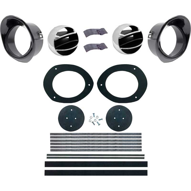 1967-68 F-Body Astro Ventilation Vent Kit With Black Bezels 