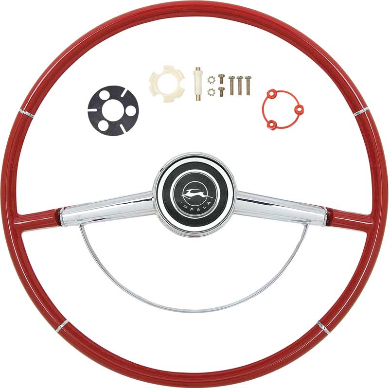 1964 Impala Red Steering Wheel Kit 