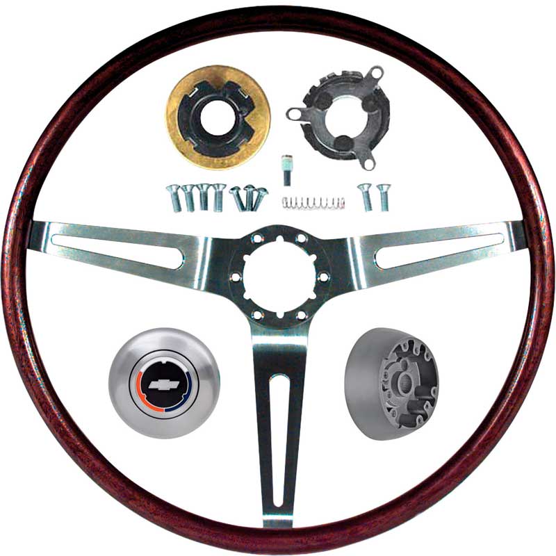 1969 Camaro, Impala / Full Size, Nova with Tilt Wheel Rosewood Steering Wheel Kit 