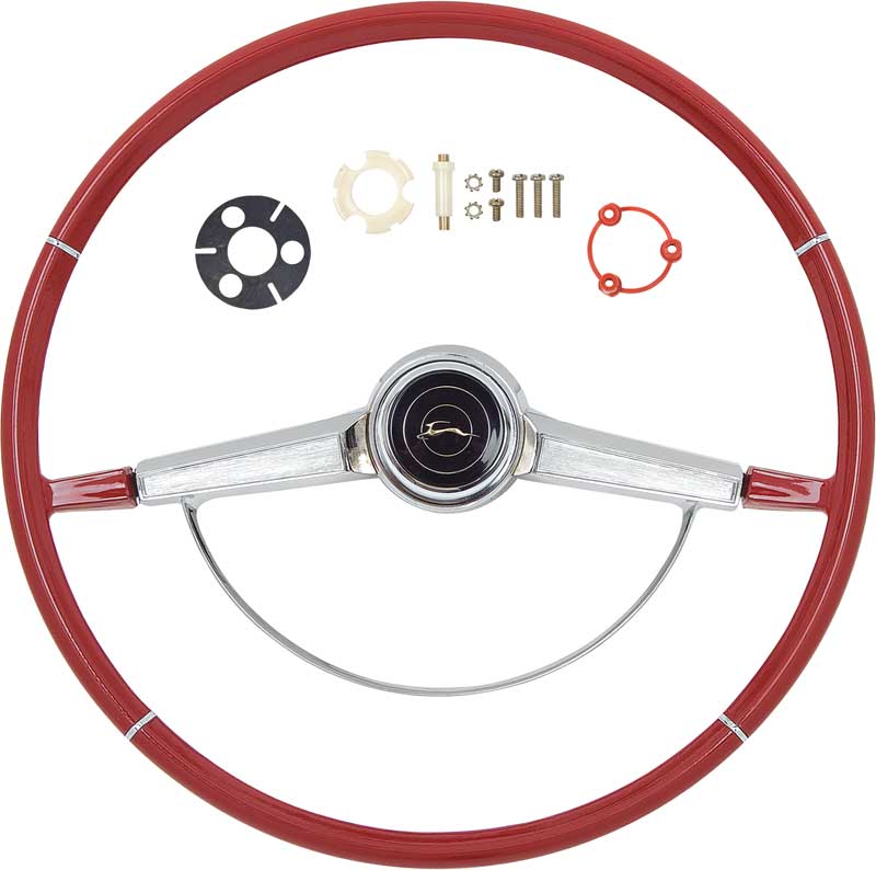 1966 Impala Red Steering Wheel Kit 