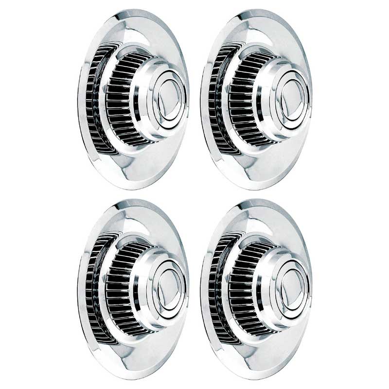 4 Piece Short Chrome Rally Wheel Derby Cap 