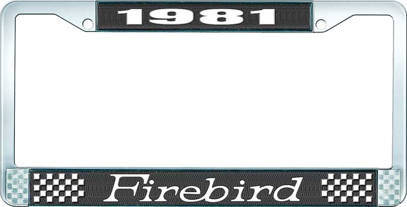1981 Firebird License Plate Frame - Black 
