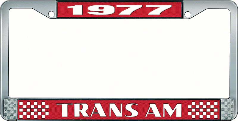 1977 Trans Am License Plate Frame Style 2 Red 