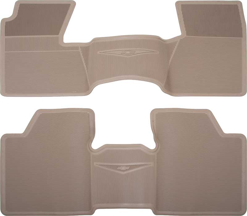 1962-64 Chevy II / Nova Fawn 2 Piece (Full Front / Full Rear) OE Style Rubber Floor Mat Set 