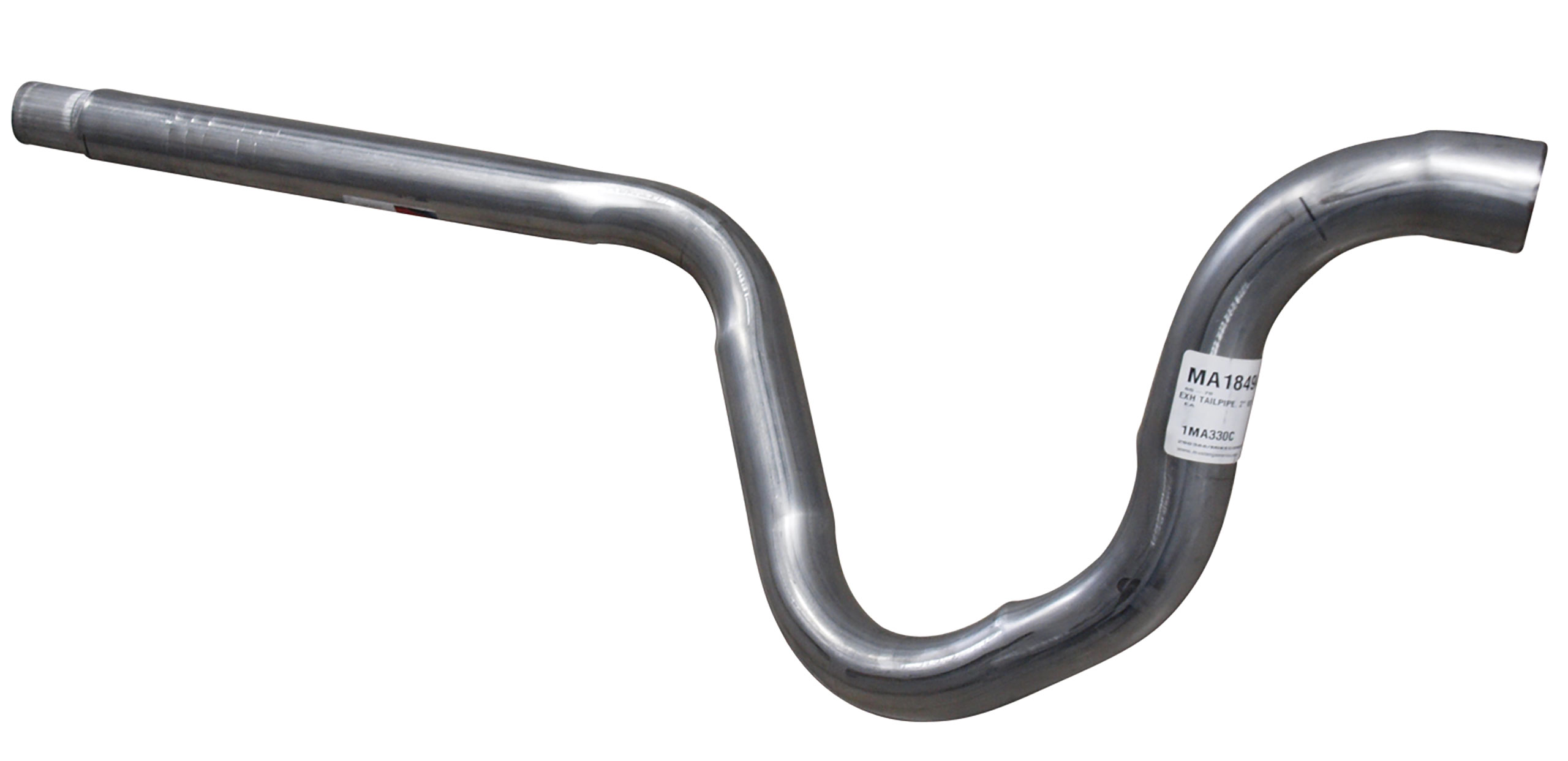 1965-1970 Ford Mustang Dual Exh Tailpipe - 2" W/1.75" Outlet - 289/302 W/O Resonator- RH