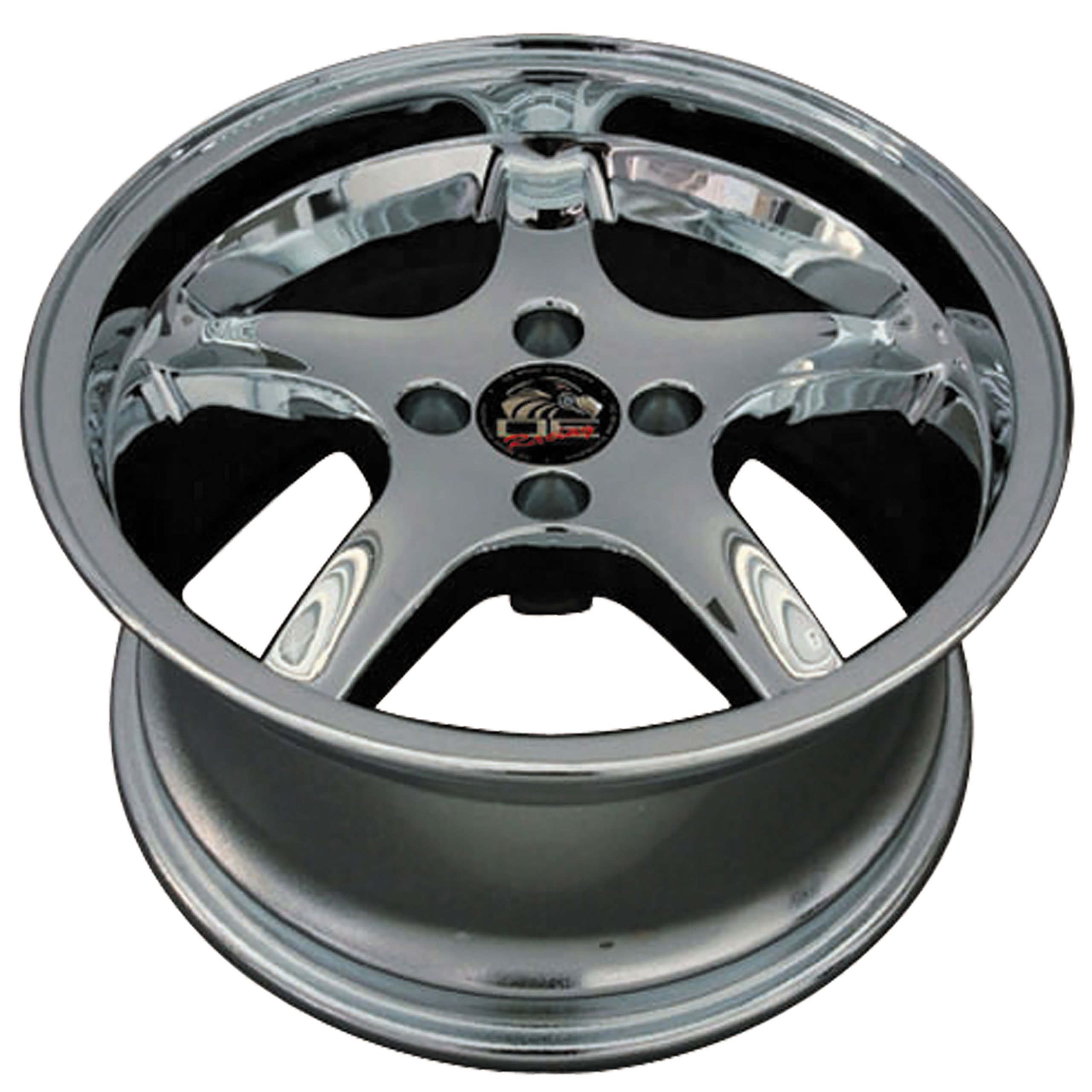 1979-1993 Ford Mustang Cobra R Deep Dish Wheel - Chrome 17x9 - Rears Only